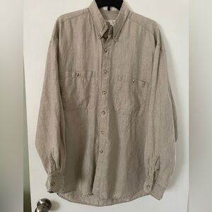 Perry Ellis linen Button-down shirt
